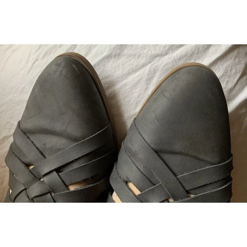 Universal Thread Aiden Blue-Gray Mules Booties Slip On Womens Sz 11 Block Heel